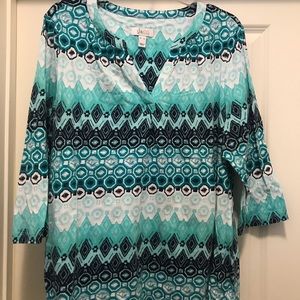 3/4 sleeve print top